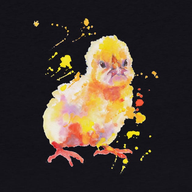 Yellow happy chick by AgniArt